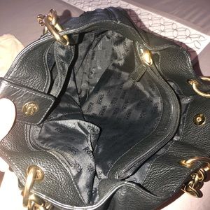 Michael Kors black leather bag